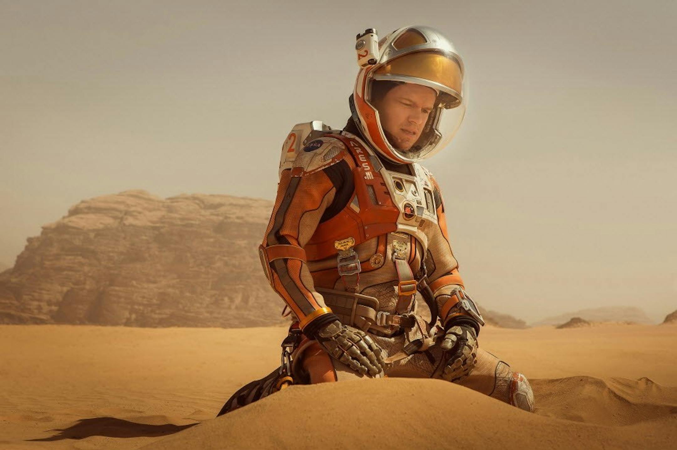 Matt Damon stars in "The Martian," about an astronaut mistakenly abandoned on Mars.