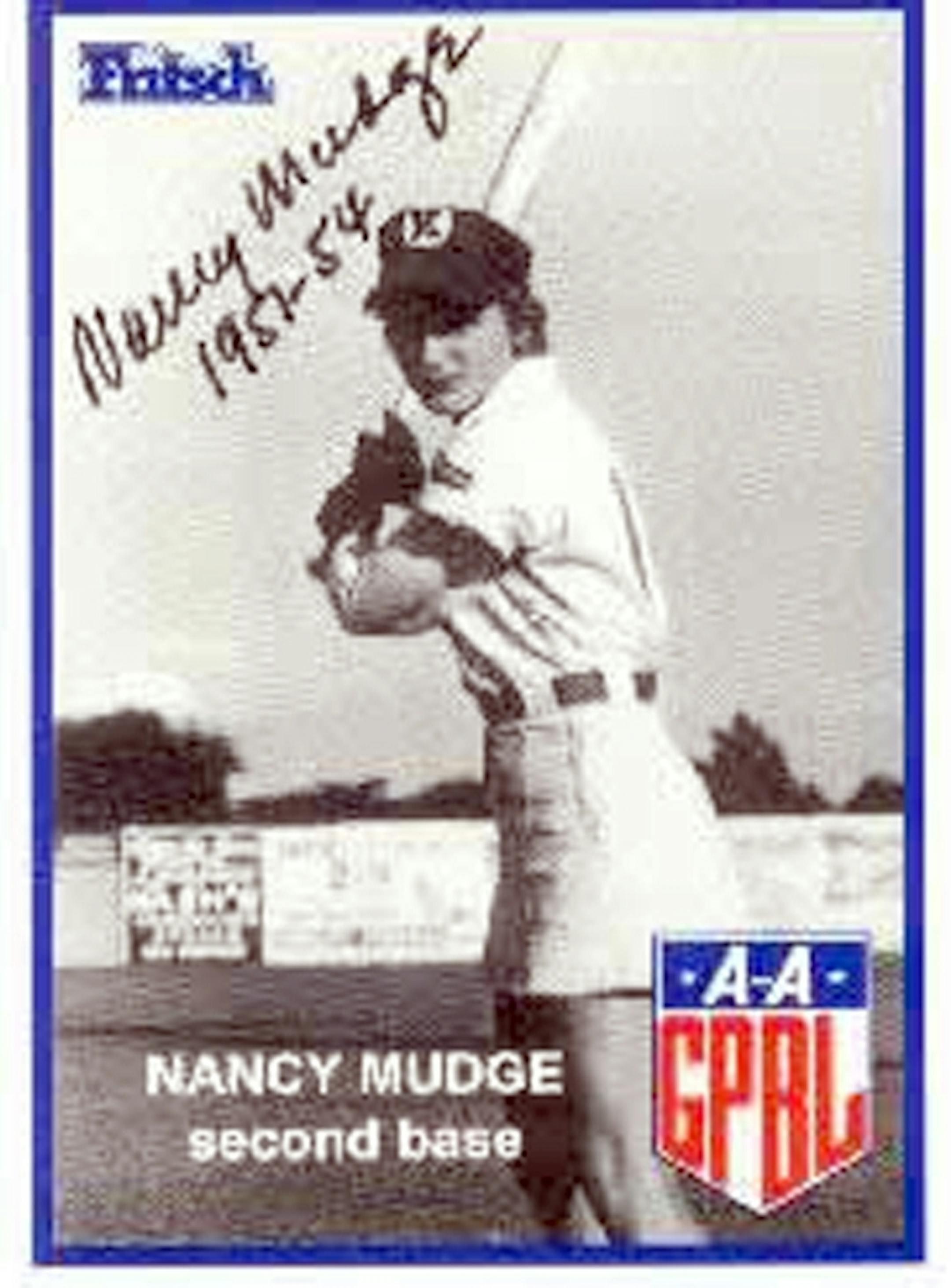baseball card image from AA GPBL web site - Nancy Mudge Cato