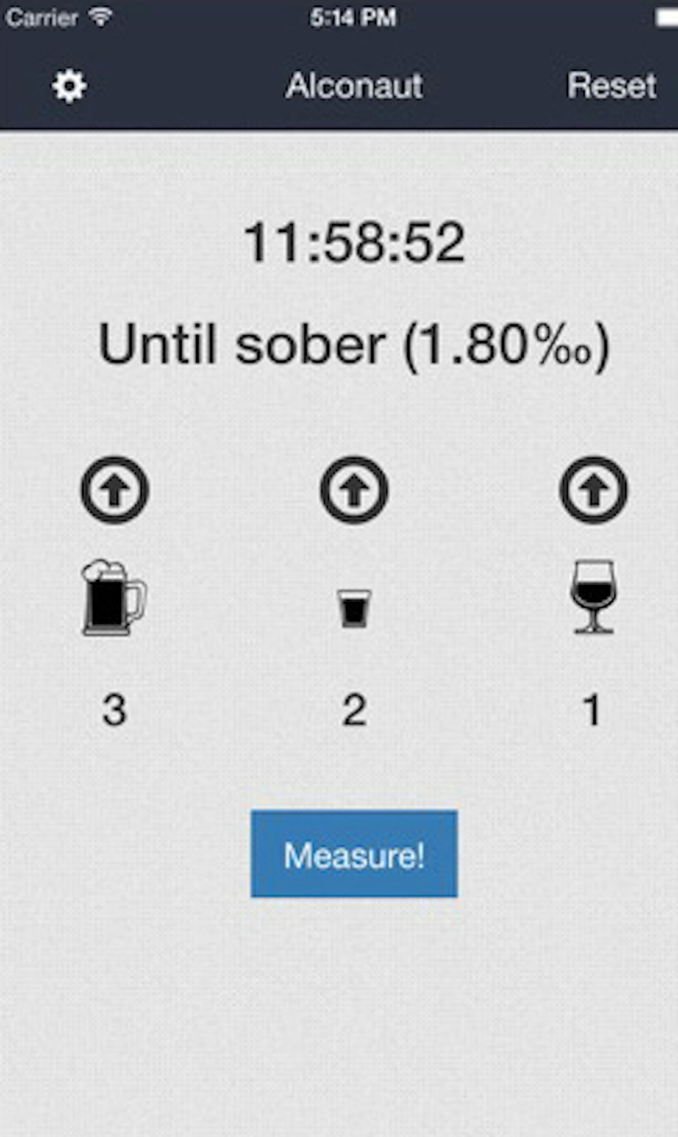 Screenshot from Alconaut app.