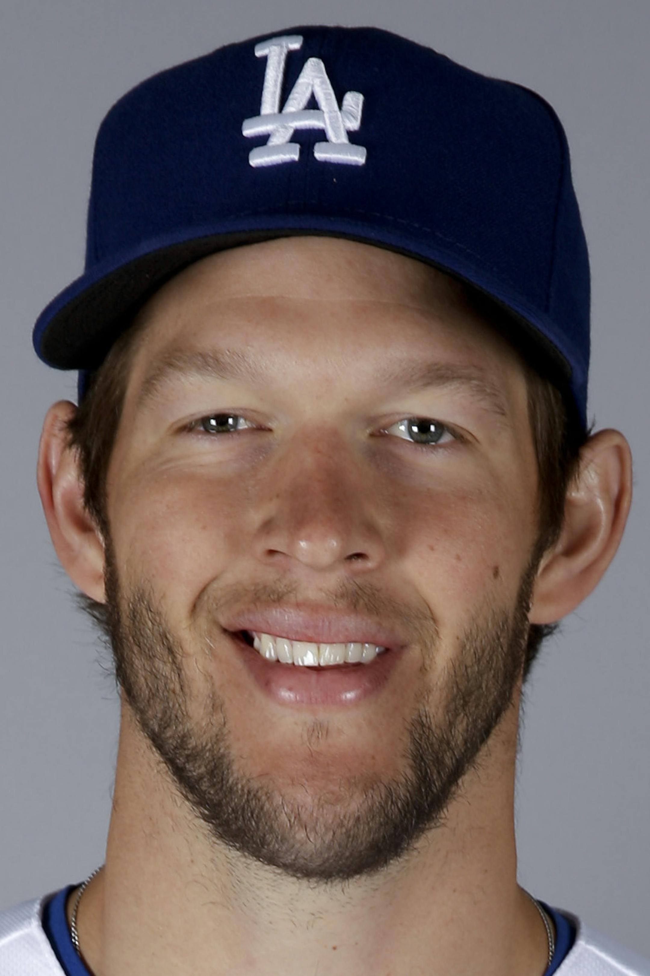 This is a 2016 photo of Clayton Kershaw of the Los Angeles Dodgers baseball team. This image reflects the Los Angeles Dodgers active roster as of Saturday, Feb. 27, 2016, when this image was taken. (AP Photo/Chris Carlson) ORG XMIT: OTKCC