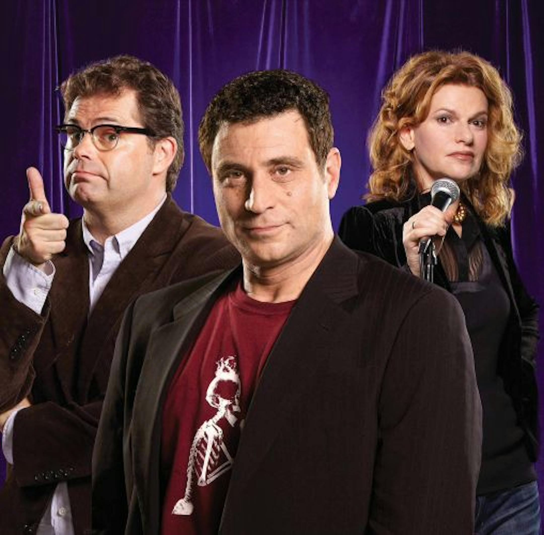 Dana Gould, from left, Paul Provenza, and Sandra Bernhard in "The Green Room with Paul Provenza."