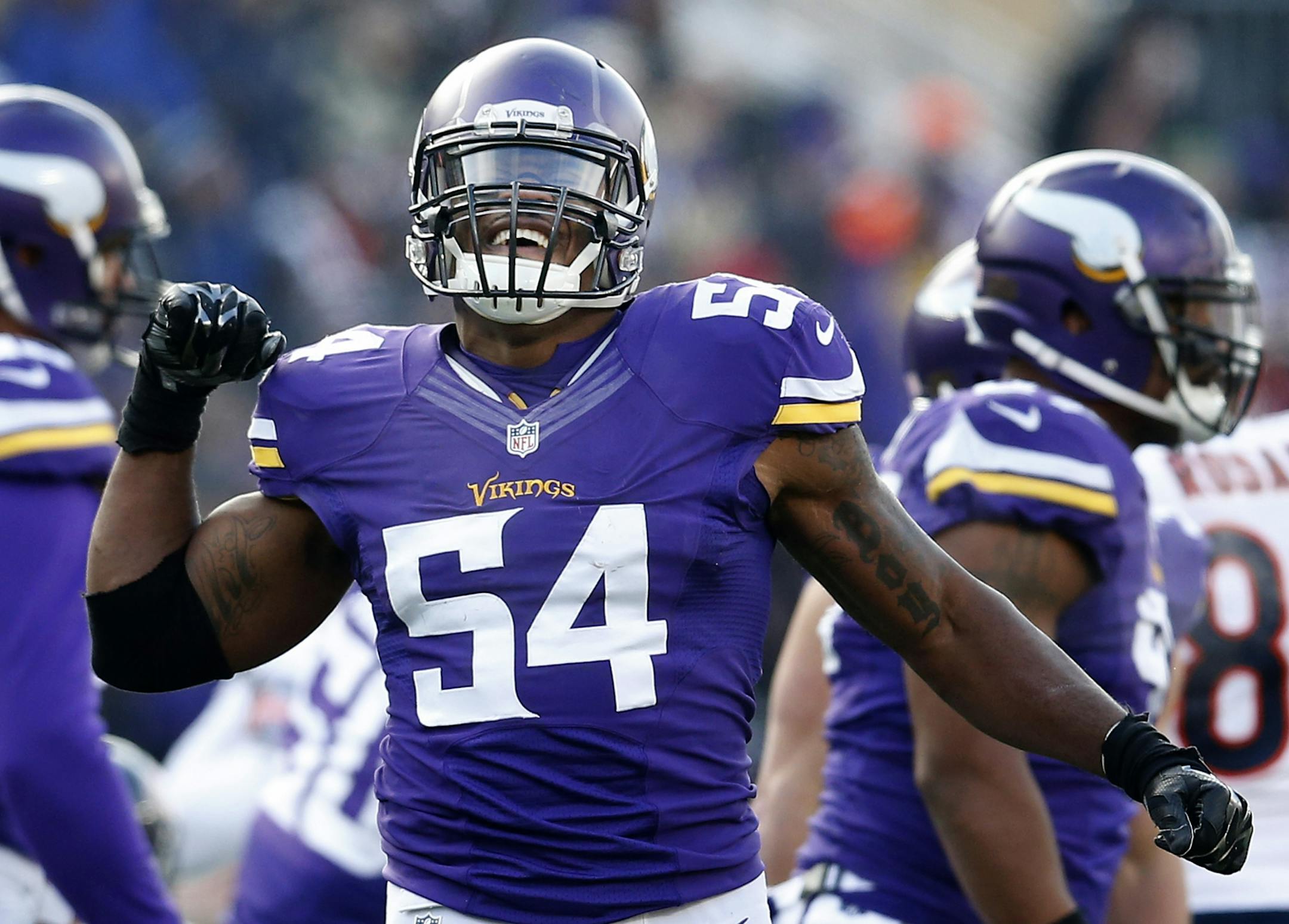 Minnesota Vikings Jasper Brinkley (54).