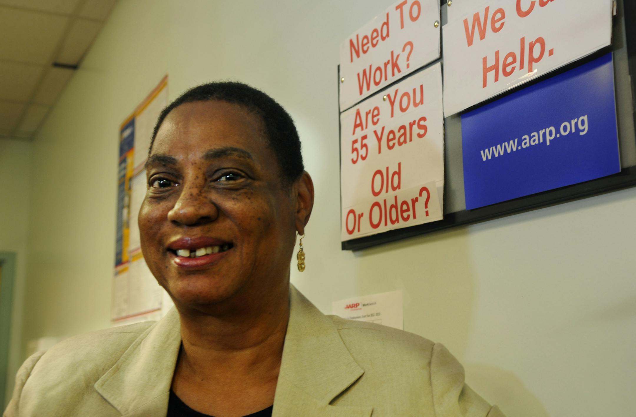 Sharon Hallback, 65, left her job to care for her mother in 2009. Since re-entering the job market, she has found it hard to find work. She found help with the AARP job training program in Hollywood, Florida. Her plight is common among Baby Boomers. (Taimy Alvarez/Sun Sentinel/MCT)