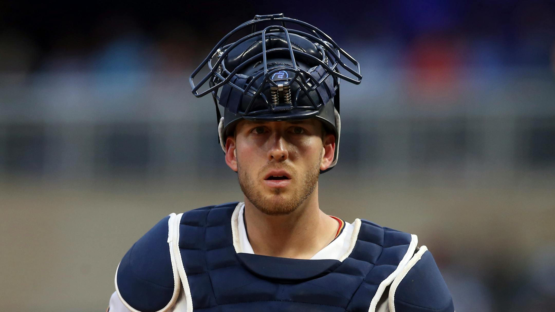 Twins catcher Mitch Garver remains an intriguing hitting prospect, but needs work behind the plate.