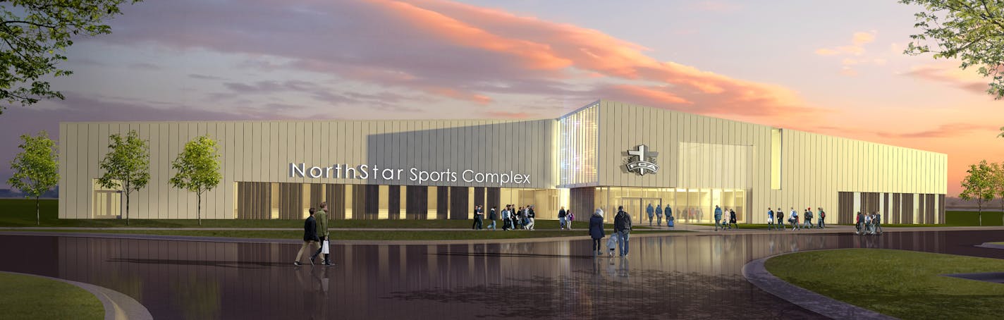 A new sports complex planned for the campus of NorthStar Christian Academy in Alexandria includes an indoor hockey arena.