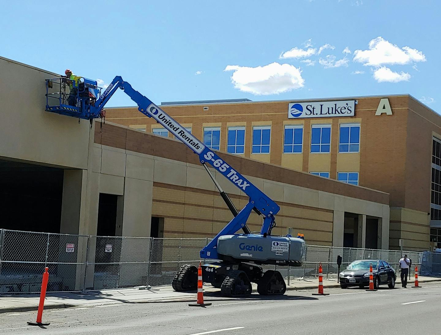 Work continues on the St. Luke's parking ramp on East Second Street in Duluth on Friday, Aug. 30. The health system is spending $249 million on its campus over several years that will eventually see Building A doubled in size with a hospital tower rising from the top.