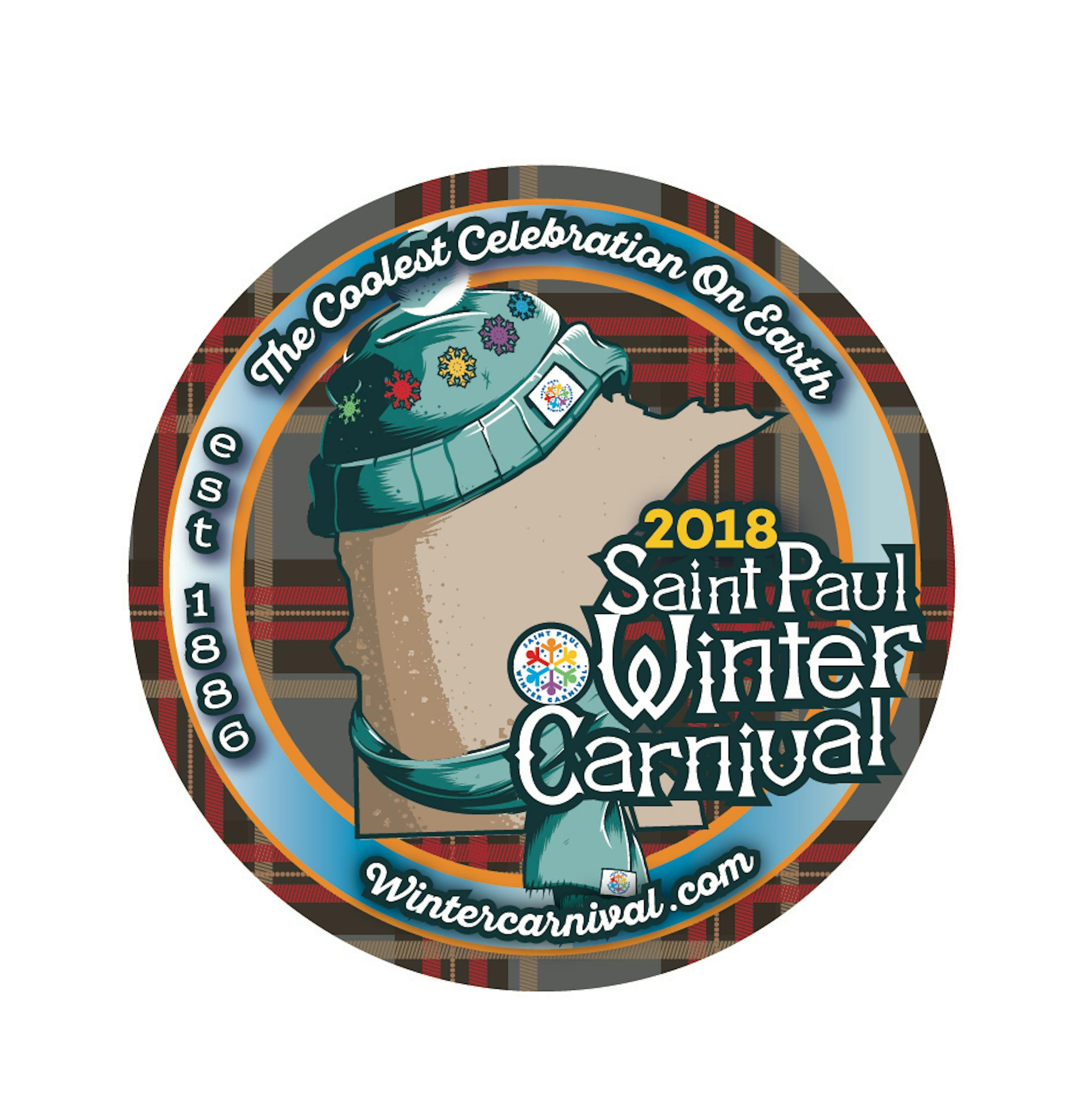 Courtesy of St. Paul Winter Carnival; One of four buttons.
