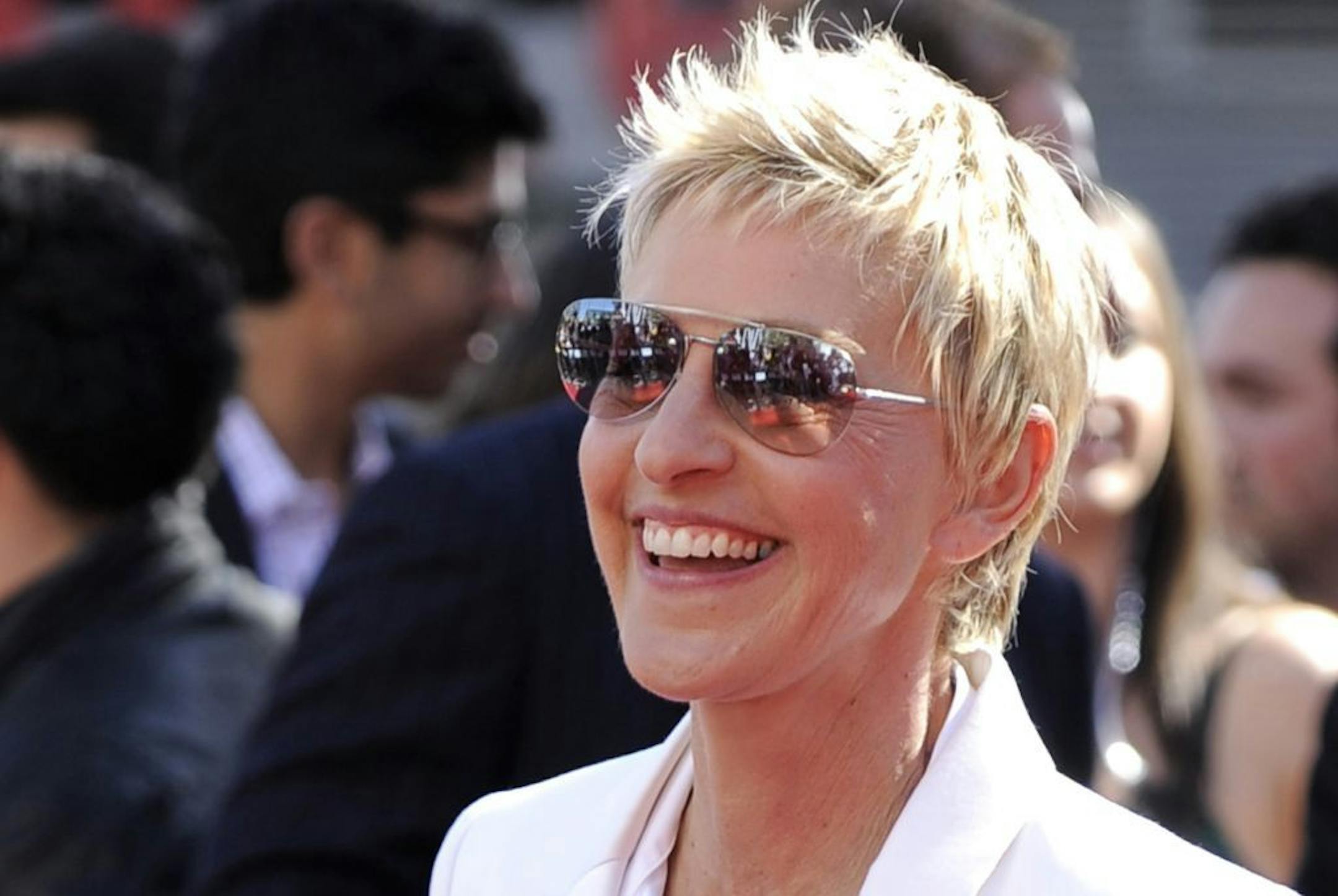 In this May 26, 2010 file photo, Ellen DeGeneres arrives at the "American Idol" finale in Los Angeles.