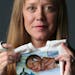 Kate Hopper, Author of "Ready for Air," a memoir about being diagnosed with preeclampsia and giving birth to a premature baby, held items from when he