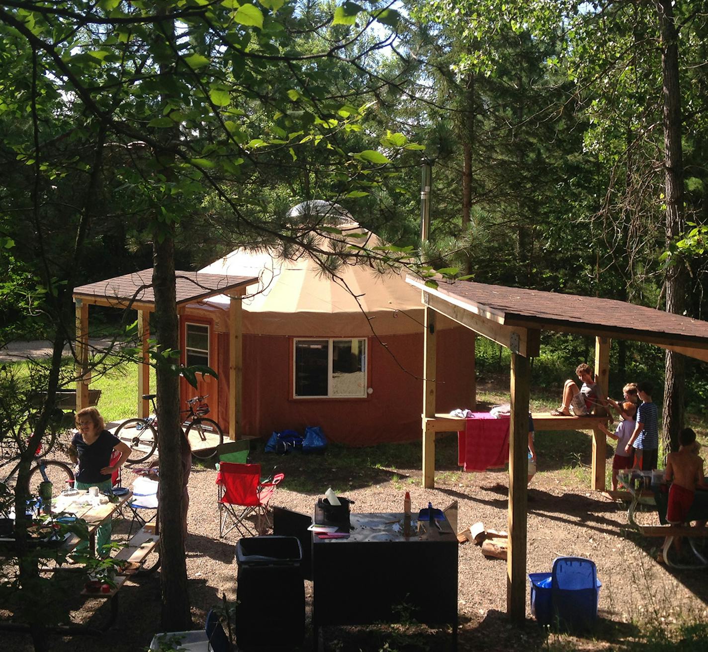 The yurts at Cuyuna Country State Recreation Area.