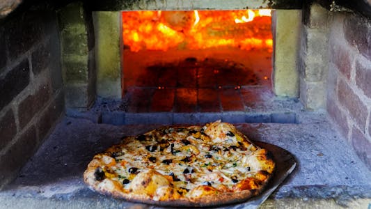 Fresh from the woodfire oven at DreamAcres.