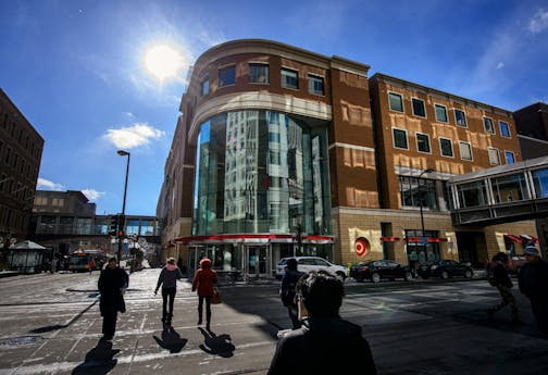 Target store on Nicollet Mall. Target's presence in downtown Minneapolis may change with Tuesday's layoff announcement. ] GLEN STUBBE * gstubbe@startribune.com Wednesday, March 4, 2015,