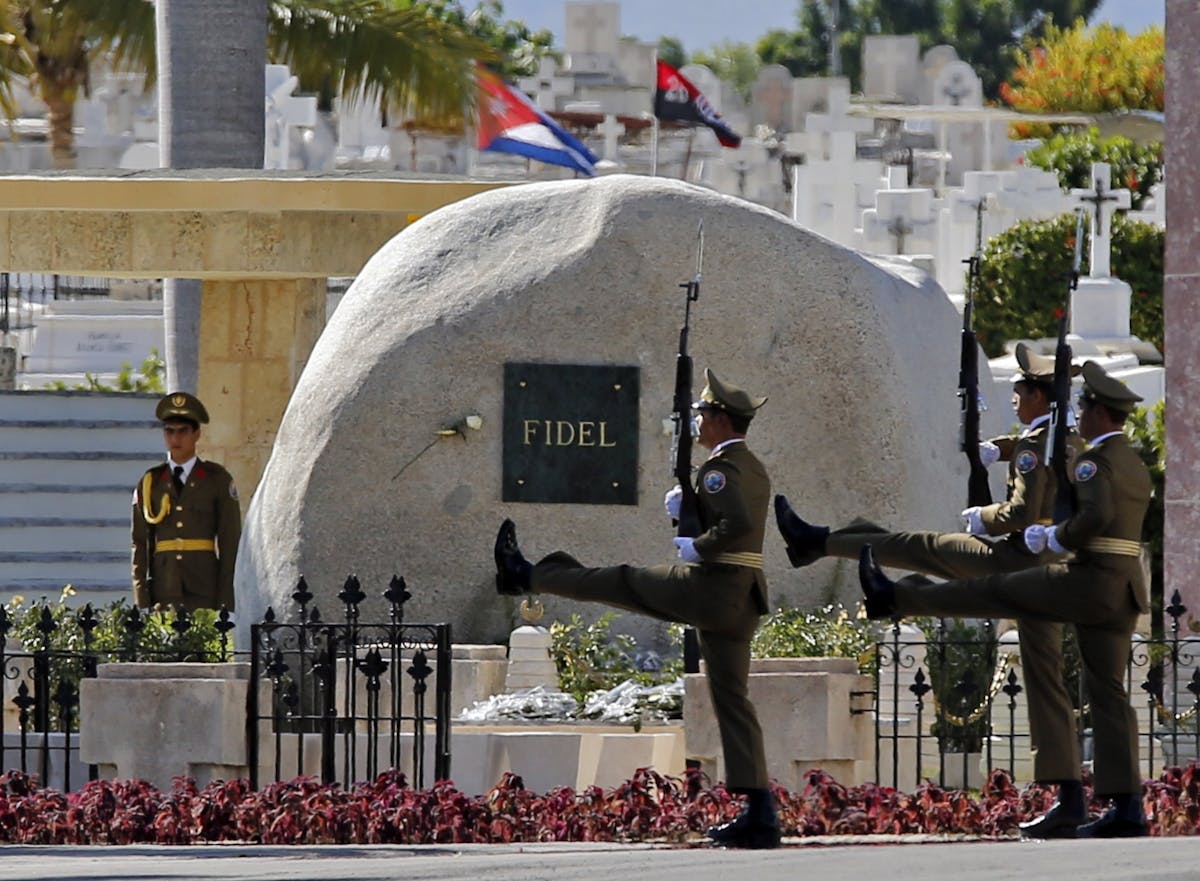 The tomb of Fidel Castro at the Cemeterio Santa Ifigenia in Santiago de Cuba on December 4, 2016. (Al Diaz/Miami Herald/TNS)