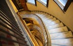 One of the stairways in the Endicott, designed by Cass &#xad;Gilbert. The Pioneer was built in 1889, the Endicott in 1890.