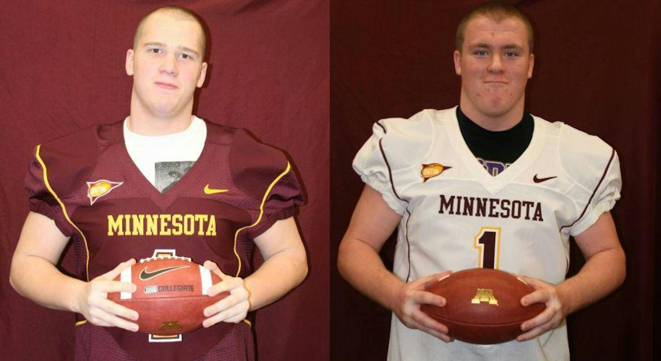 Twin brothers Luke (left) and Kyle McAvoy of Bloomington, Ill., signed with the Gophers last week.
