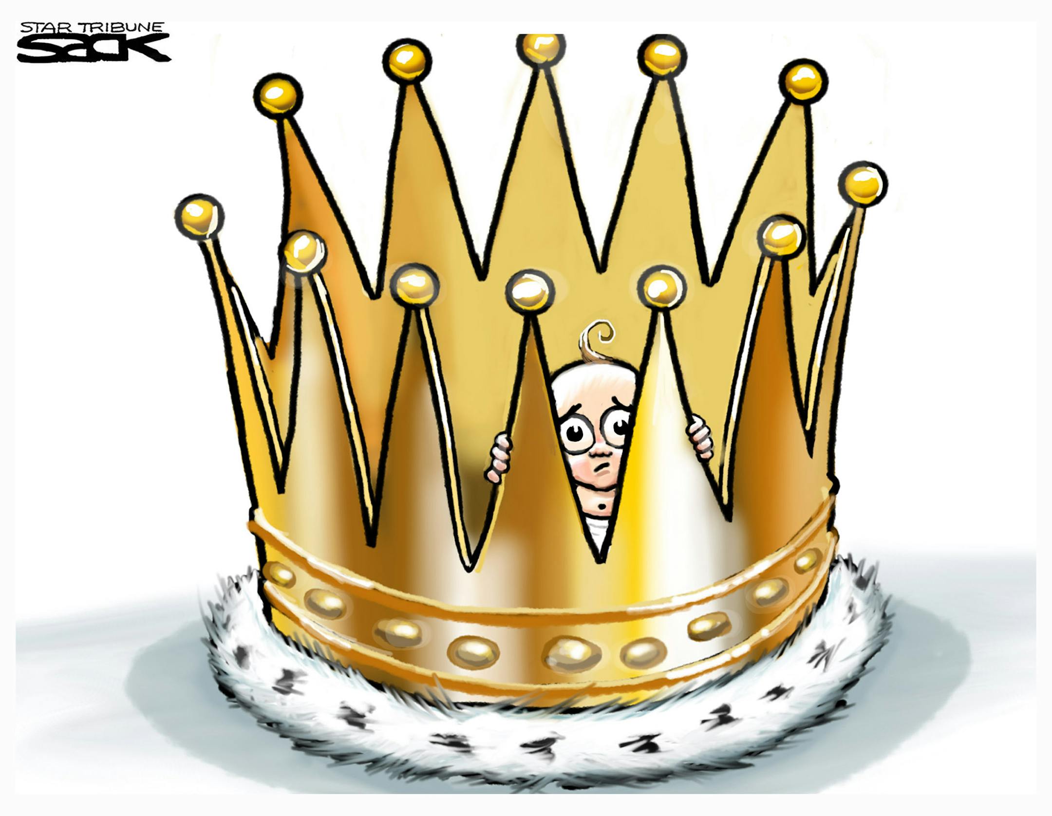 Steve Sack cartoon for July 24, 2013. Topic: Birth of Prince George.