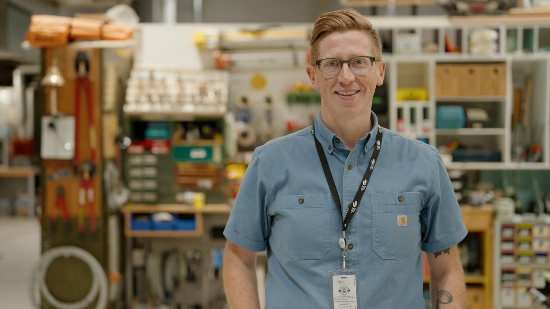 Aaron Schmoll, senior director of exhibits, at the Science Museum of Minnesota