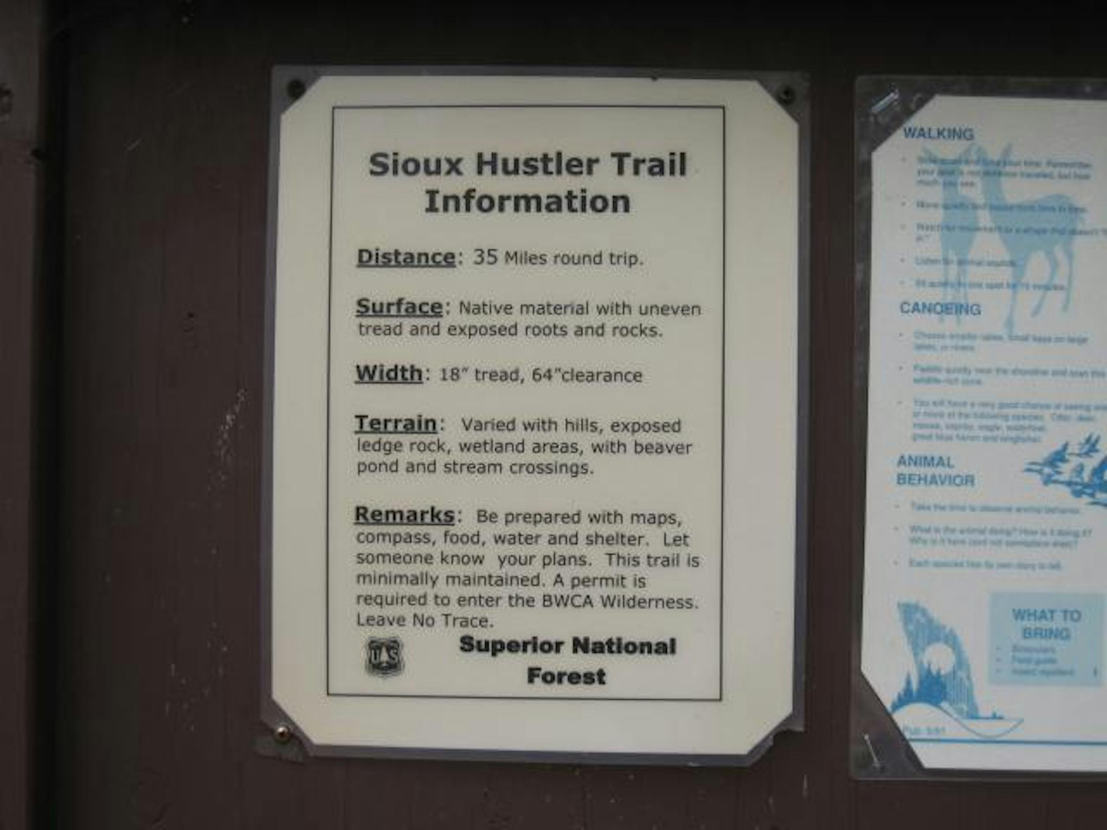 The St. Louis County Sheriff's Office received a call in October about a vehicle parked at the trailhead to the Sioux Hustler Trail, which loops around some BWCA lakes.