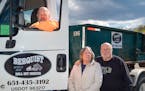 Jim and Bonnie Berquist and son Mike at the family's dumpster business in Inver Grove Heights. ] GLEN STUBBE &#x2022; glen.stubbe@startribune.com Frid