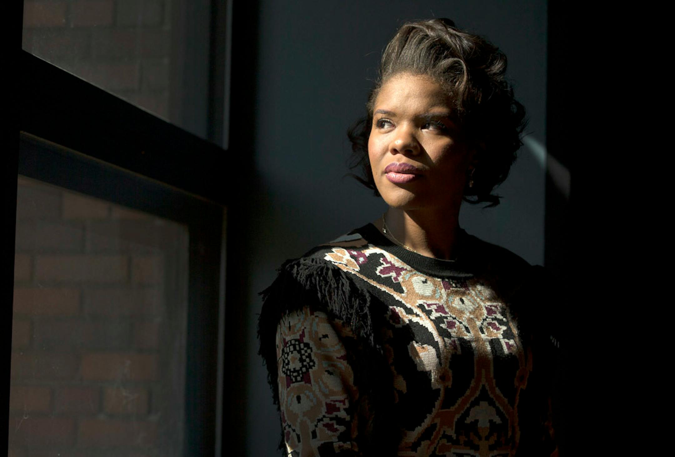 Actor Jasmine Hughes was photographed at the Penumbra Theatre.