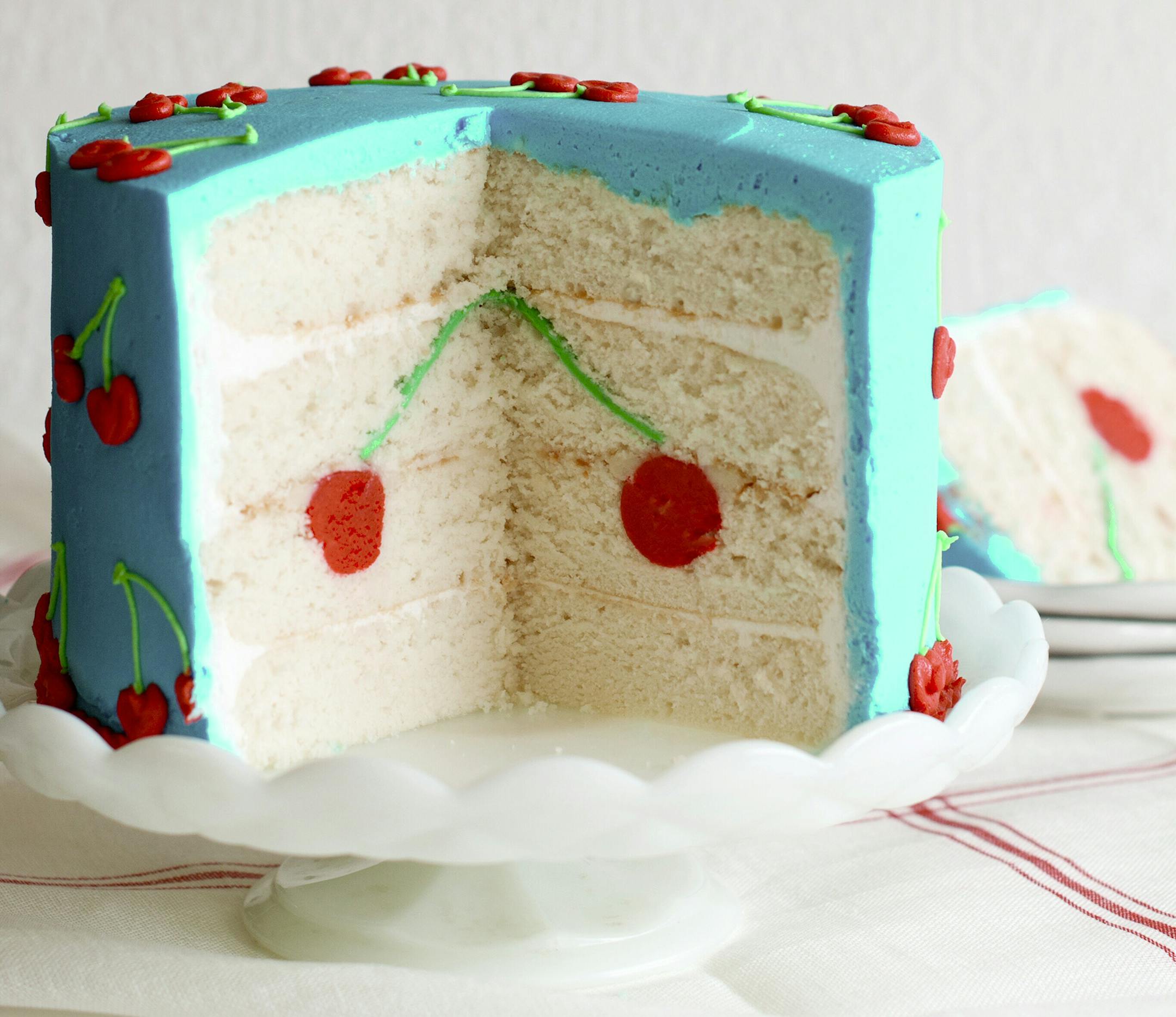 Cherry surprise cake from "Surprise inside Cakes" by local blogger Amanda Rettke.Provided photo