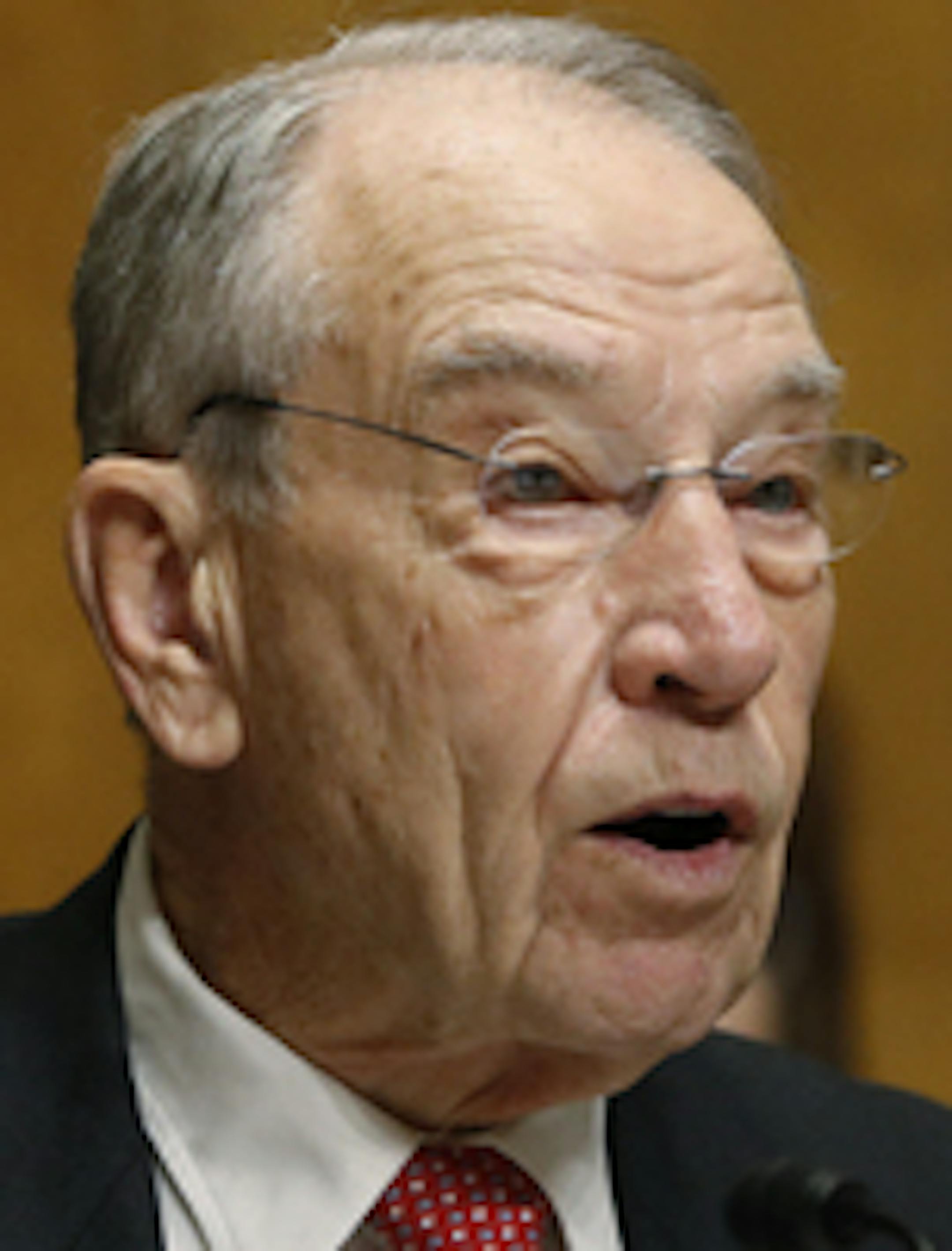 Sen. Chuck Grassley, R-Iowa, chairman of the Senate Finance Committee, attends a hearing on drug prices, Tuesday, Feb. 26, 2019 on Capitol Hill in Washington. (AP Photo/Jacquelyn Martin)