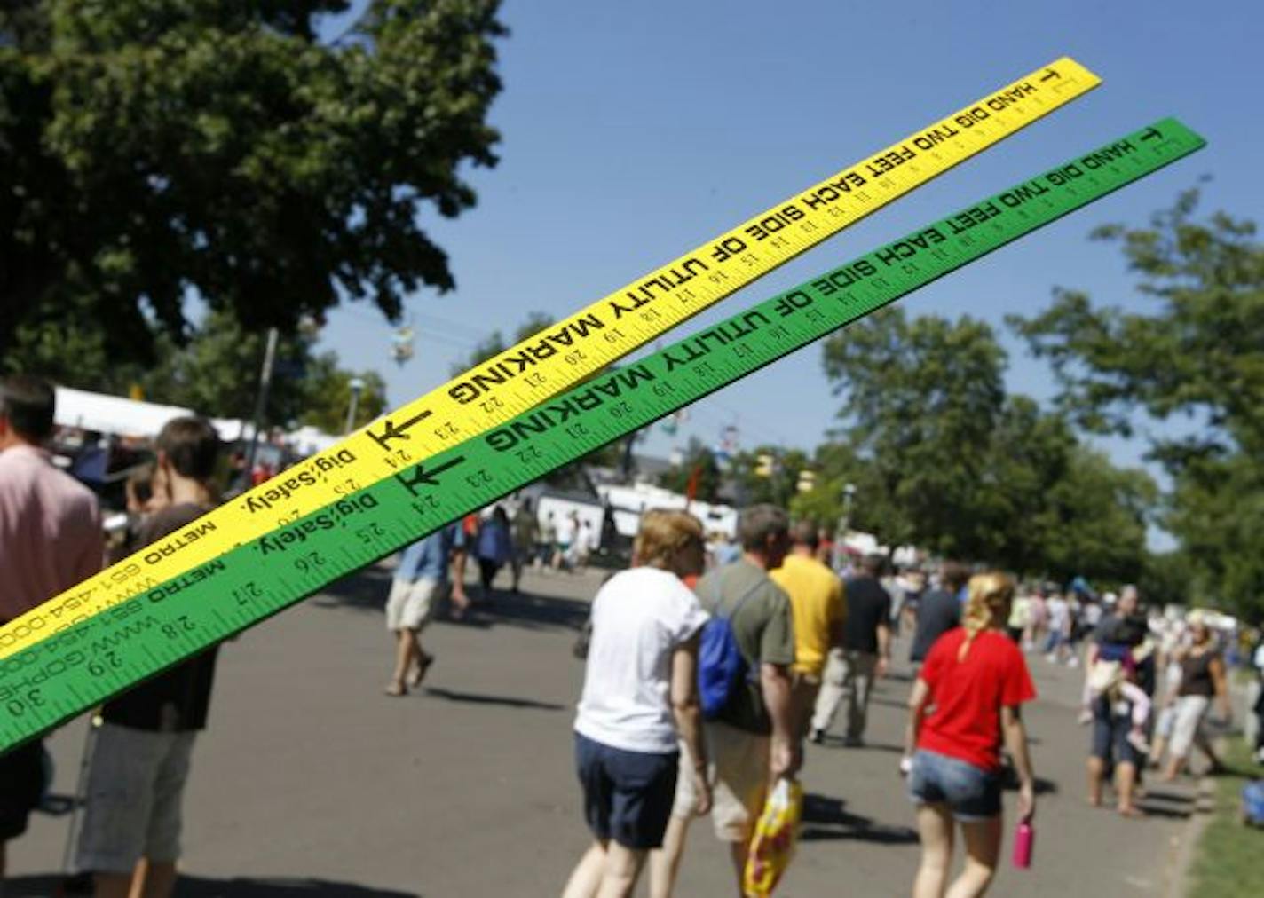 Free yardsticks remain a popular item at the State Fair.