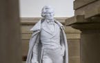 A statue of John C. Calhoun, a pre-Civil War, 19th century South Carolina statesman and slavery supporter, at The Capitol building in Washington, June