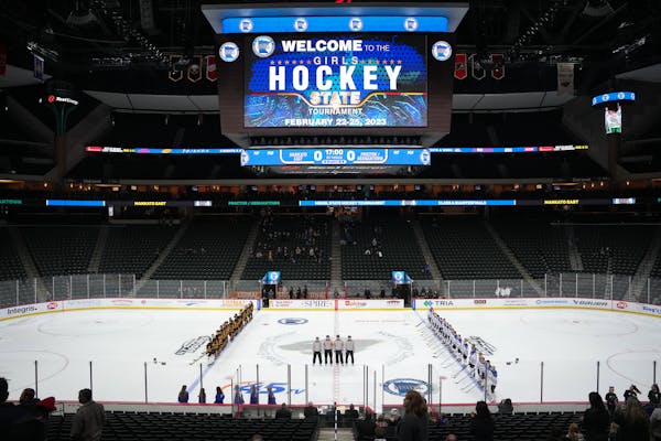In the middle of a predicted record breaking snowstorm, the girls state hockey tournament dropped the puck at Xcel Energy Center last February. Minnet