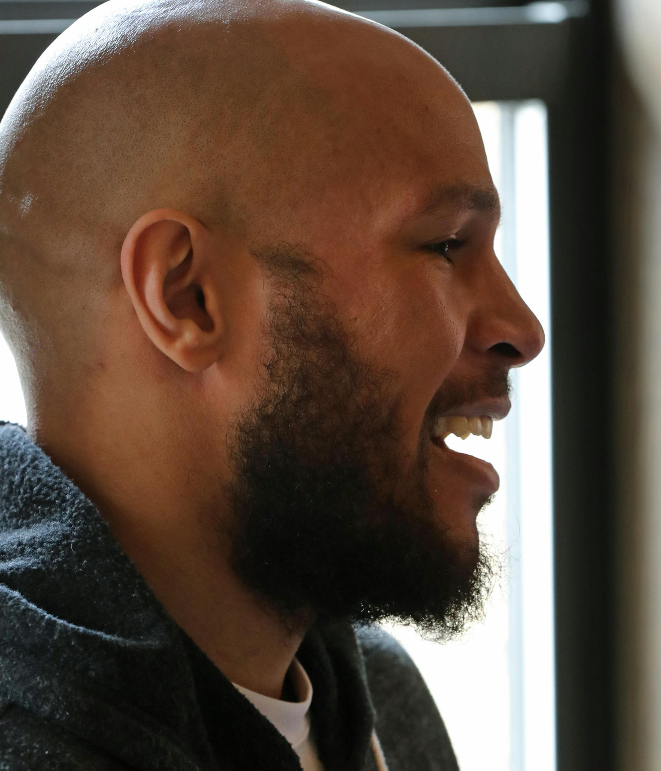 Minnesota native Caleb Truax, the current IBF super-middleweight champion, met with the media after a press conference promoting the return of boxing to the Armory in Minnesota.] Shari L. Gross &#xef; shari.gross@startribune.com Reusse column on the return of boxing to the Armory, featuring Caleb Truax and Jamal James. News conference at Armory features Truax and James. Need shots of both, together and separate. Also could use some shots of the new Armoy. This story will also be a look back at w