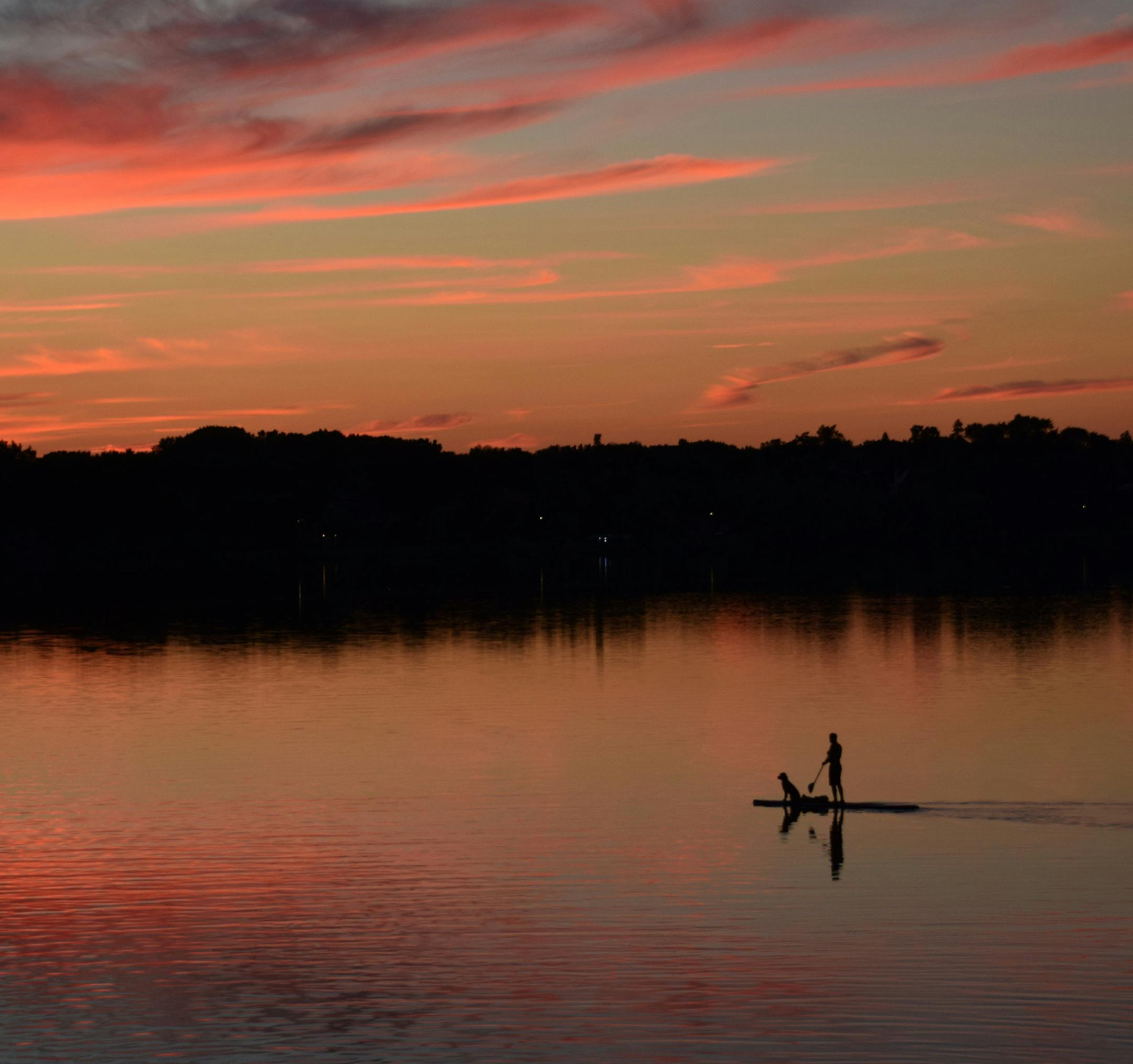 Ron Lahr, Brooklyn Park Lake of the Isle dog and paddle boarder