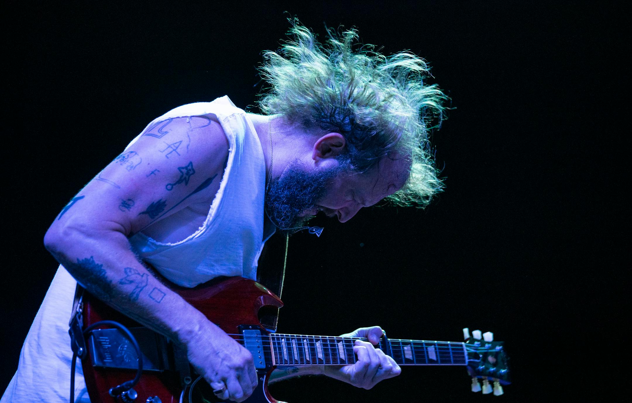 Bon Iver member Justin Vernon performed in the Water is Life Festival at Bayfront Festival Park in Duluth on Wednesday.
