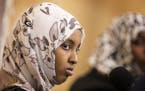 Hafsa Adbi, a senior at Technical High School in St. Cloud who participated in a walk-out from school in April 2015 to protest bullying and discrimina
