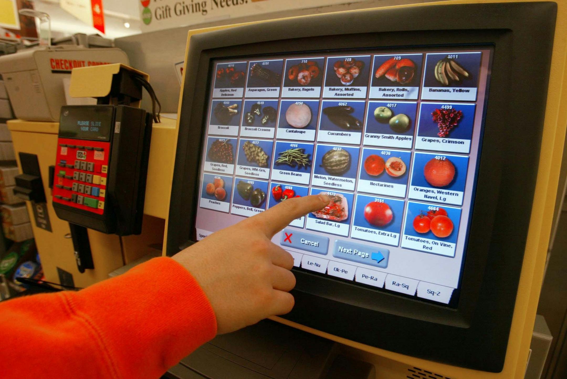 A self-service checkout machine at a supermarket on Long Island. Credit Nicole Bengiveno/The New York Times