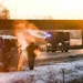 The investigation scene after an early morning car chase for a shooting suspect at a rest area in Maple Grove that left one dead concluded on I-694 ne