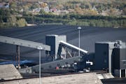 Stockpiled coal at Sherco. Excel Energy had an open house at the Sherburne County Generating Plant (Sherco) in Becker, Minnesota, Tuesday, October 2, 