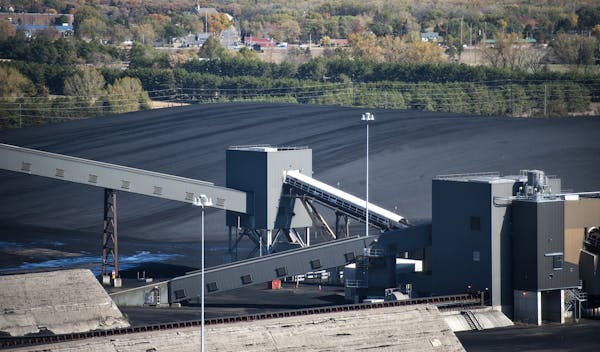 Stockpiled coal at Sherco. Excel Energy had an open house at the Sherburne County Generating Plant (Sherco) in Becker, Minnesota, Tuesday, October 2, 