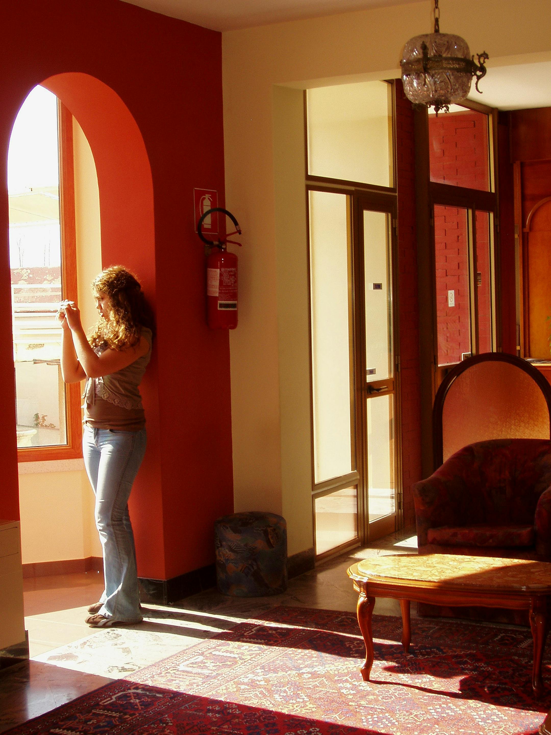Anne Griffin spent four days with her mother, Pat Savu, exploring the ruins in Pompeii. She was photographed in the nearby Villa Dei Misteri Hotel.