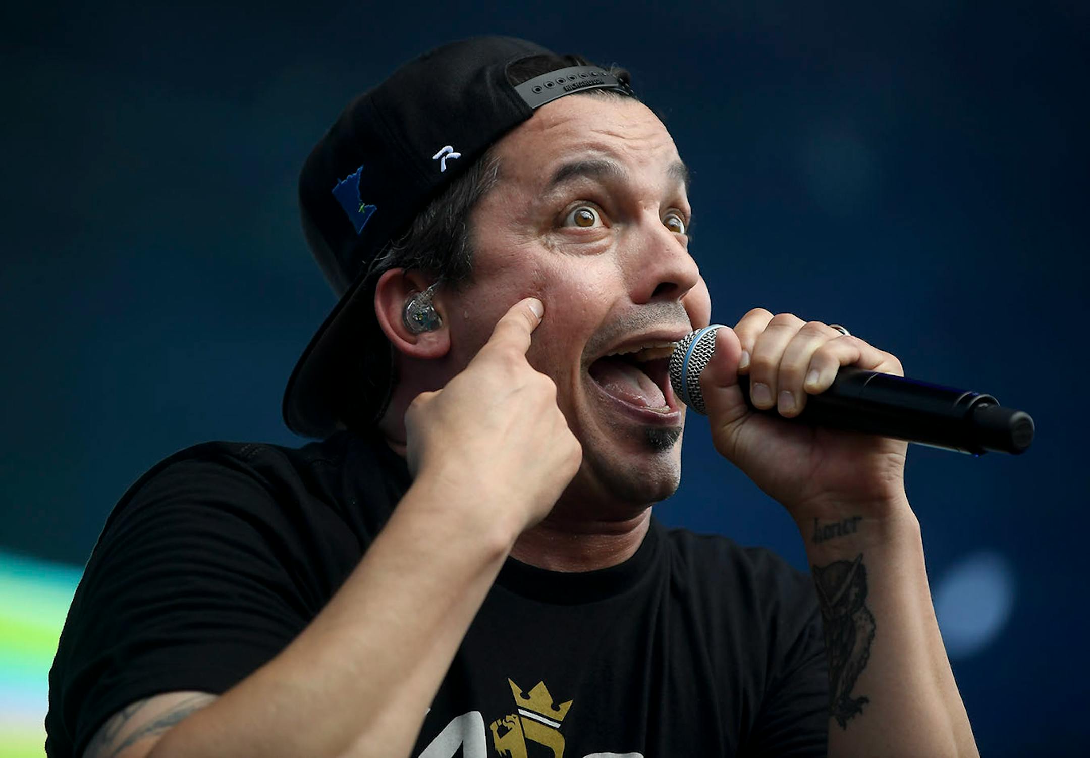 Atmosphere performed outside US Bank Stadium at the Commons Sunday evening.