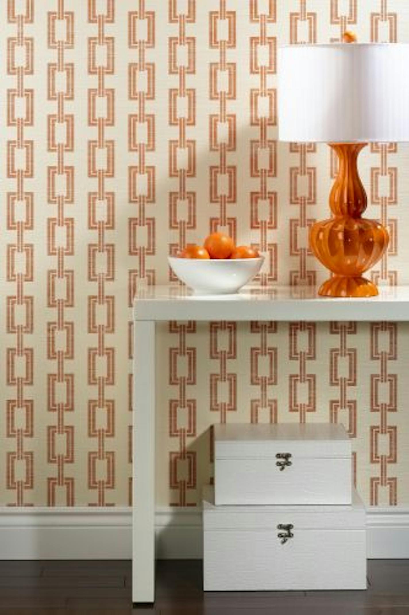 Chain Link wallcovering by Phillip Jeffries