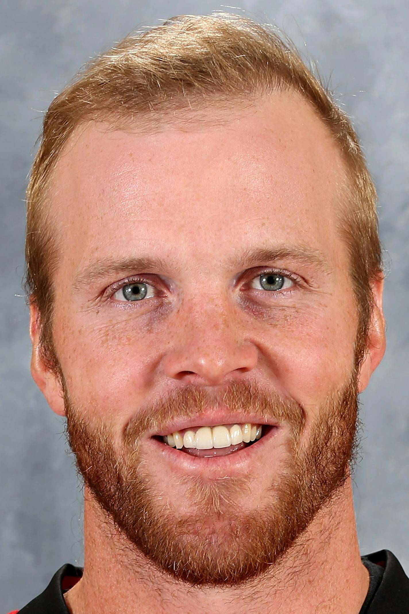 RALEIGH, NC - SEPTEMBER 22: Bryan Bickell #29 of the Carolina Hurricanes poses for his official headshot for the 2016-2017 season on September 22, 2016 at Carolina Family Practice and Sports Medicine in Raleigh, NC. (Photo by Gregg Forwerck/NHLI via Getty Images) *** Local Caption *** Bryan Bickell ORG XMIT: 670937817