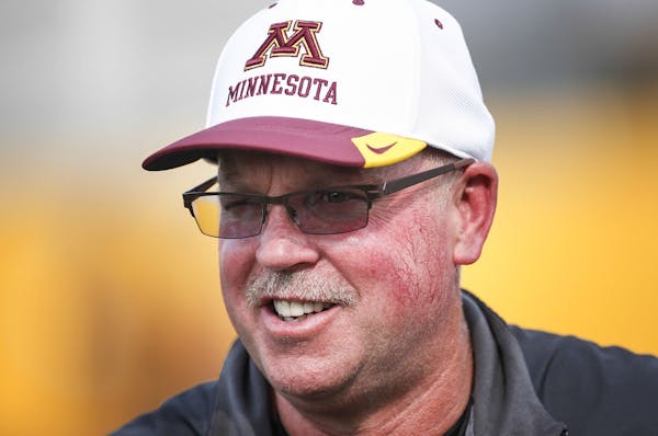 Gophers football coach Jerry Kill enjoyed himself during his team&#x2019;s first practice last month.