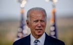 Joe Biden, the Democratic vice presidential nominee, speaks in Gettysburg, Pa., Tuesday, Oct. 6, 2020. (Hilary Swift/The New York Times)