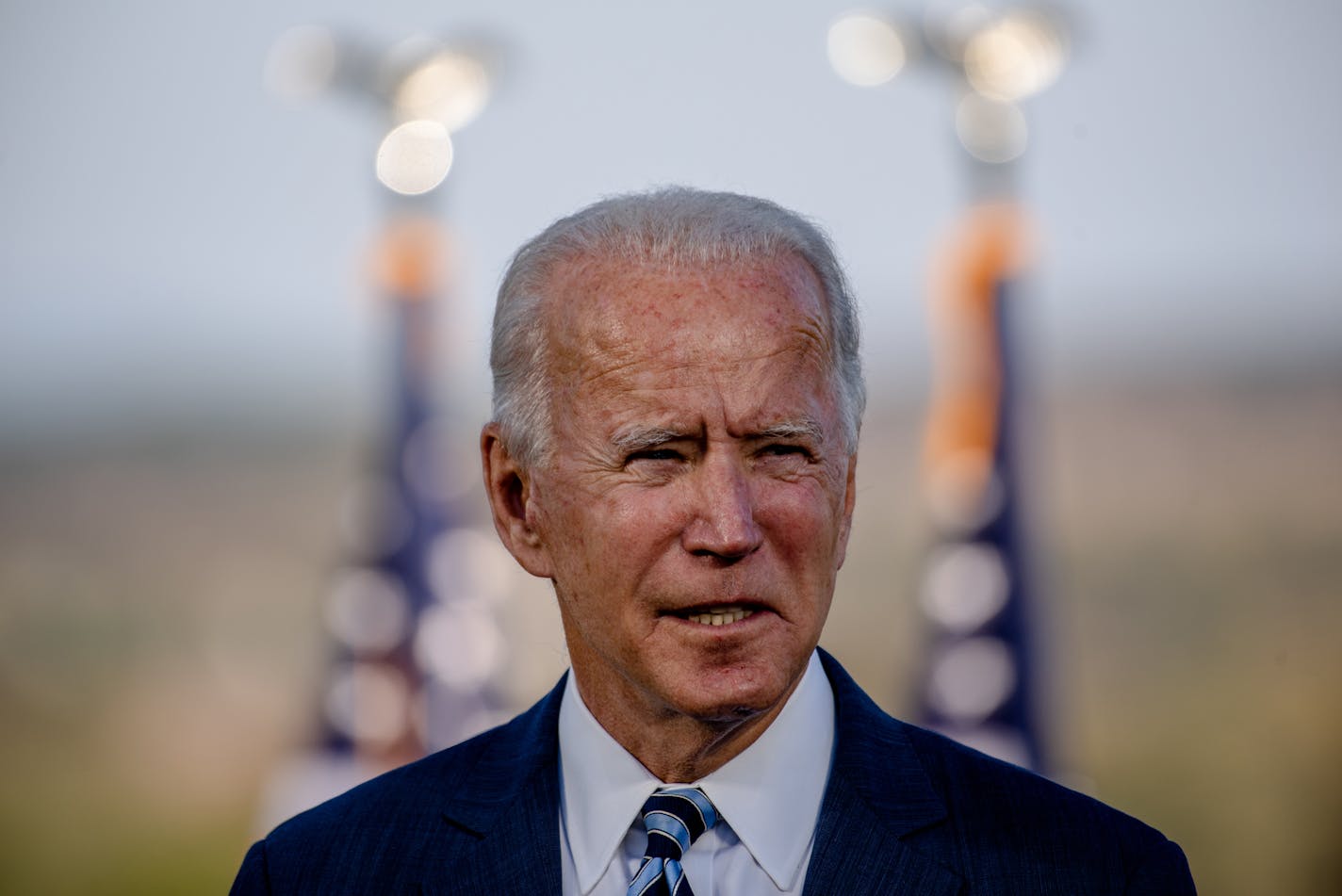 Joe Biden, the Democratic vice presidential nominee, speaks in Gettysburg, Pa., Tuesday, Oct. 6, 2020. (Hilary Swift/The New York Times)