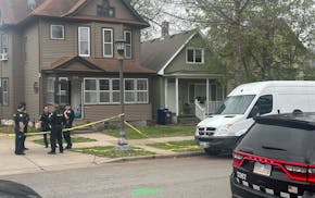 Police investigate a homicide in St. Paul's North Frogtown neighborhood on May 2, 2025.