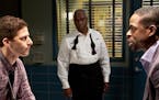 BROOKLYN NINE-NINE: (L-R) Andy Samberg, Andre Braugher and guest star Sterling K. Brown in the "The Box" episode of BROOKLYN NINE-NINE airing Sunday, 