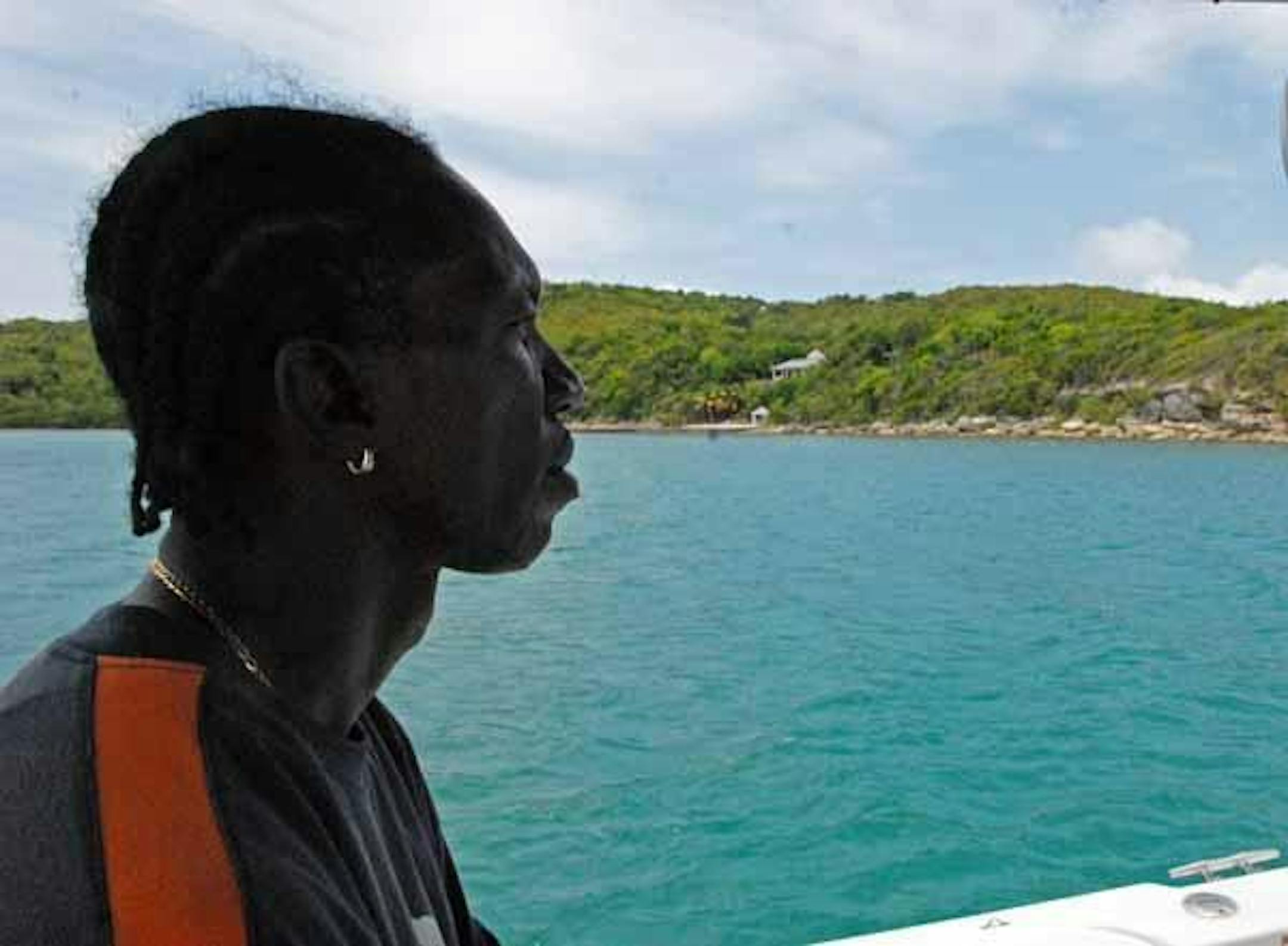 Louie the boat driver Monday in Antigua, West Indies