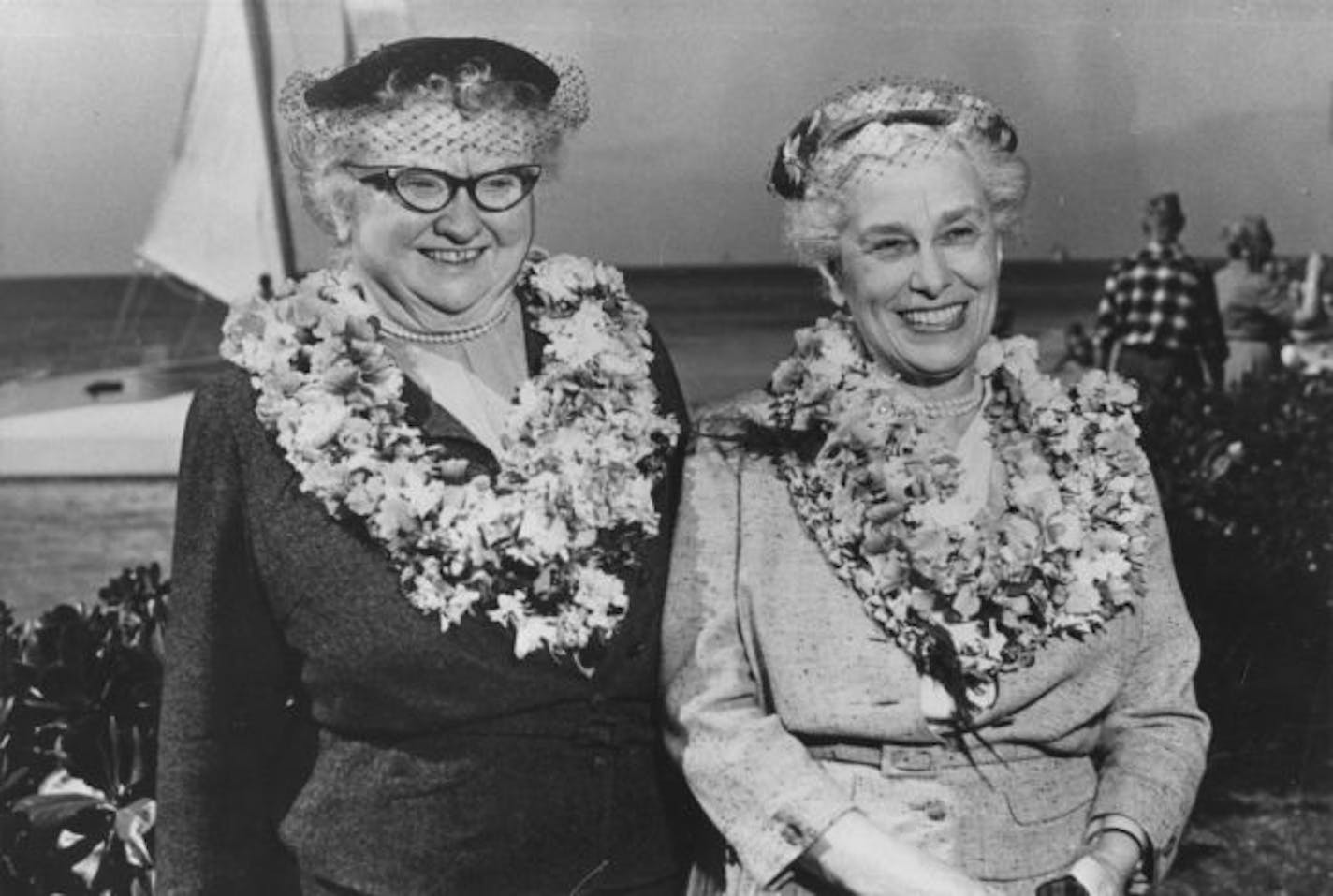 Nola Treat and Lenore Richards, owners of Richards Treat Cafeteria, circa 1958.