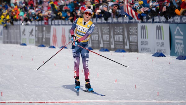 Minnesota native Jessie Diggins crossed the finish line in fourth place Saturday, but falling just short of the podium couldn't ruin a day she'd dream