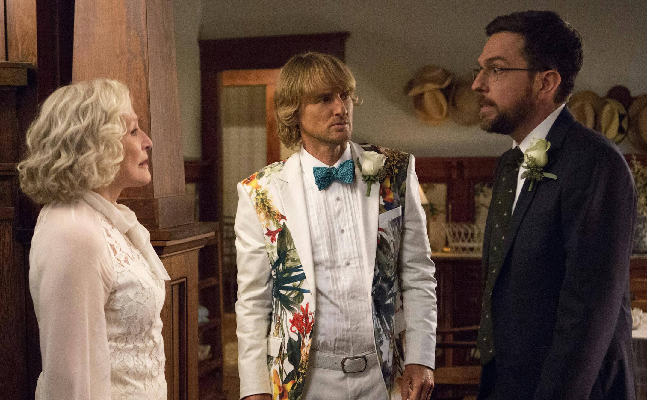 Glenn Close, Owen Wilson and Ed Helms in "Father Figures."